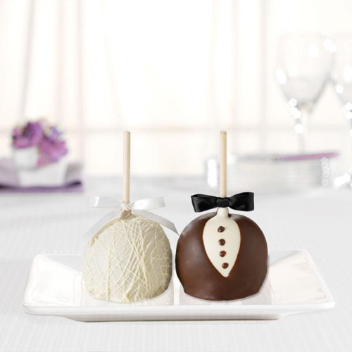 bride and groom gourmet apples petite bride and groom gourmet apples petite